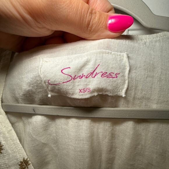 Sundress Daby Short Dress in Dubai Coconut Tassels Cream Size XS / Small - Picture 6 of 10